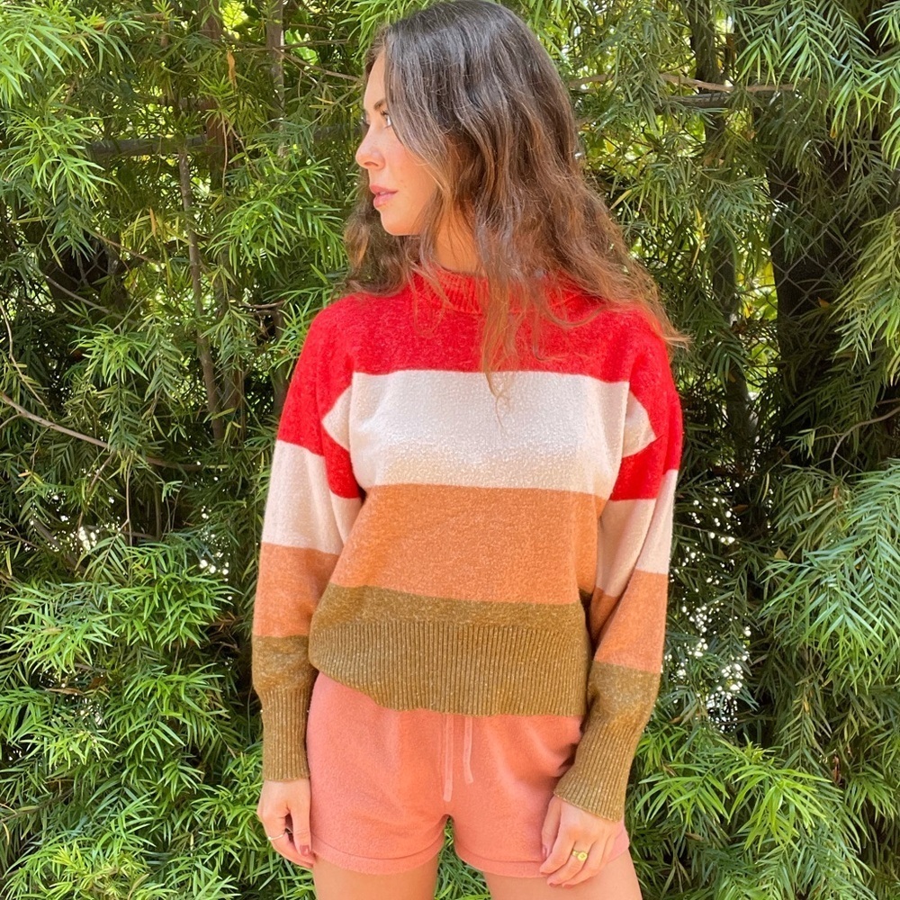 A new day coloblock knit sweater